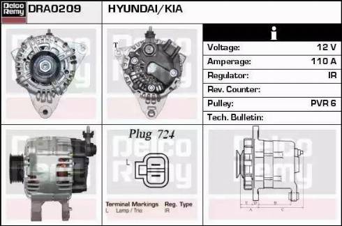 Remy DRA0209 - Генератор autocars.com.ua