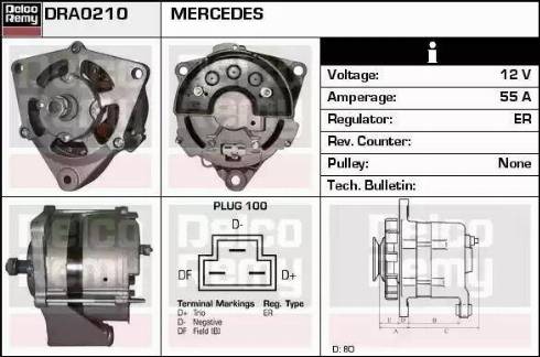 Remy DRA0210 - Генератор autocars.com.ua