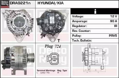 Remy DRA0221N - Генератор autocars.com.ua