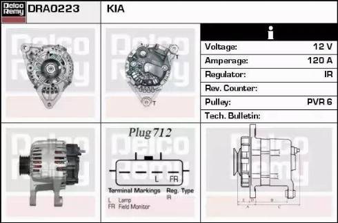 Remy DRA0223 - Генератор autocars.com.ua