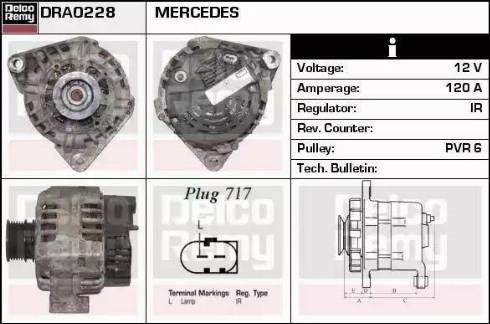 Remy DRA0228 - Генератор autocars.com.ua