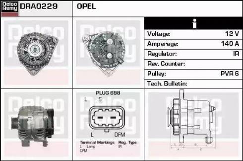 Remy DRA0229 - Генератор autocars.com.ua