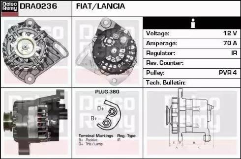 Remy DRA0236 - Генератор autocars.com.ua