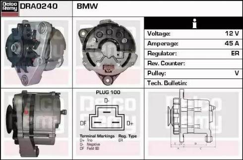 Remy DRA0240 - Генератор autocars.com.ua