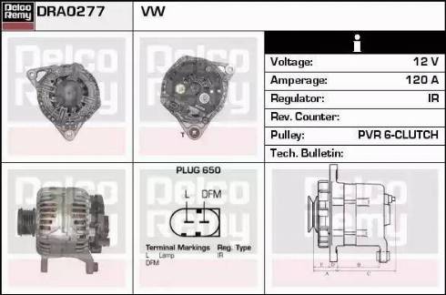 Remy DRA0277 - Генератор autocars.com.ua