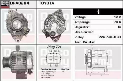 Remy DRA0284 - Генератор autocars.com.ua