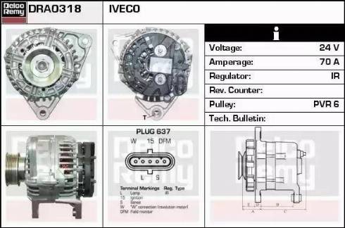 Remy DRA0318 - Генератор autocars.com.ua