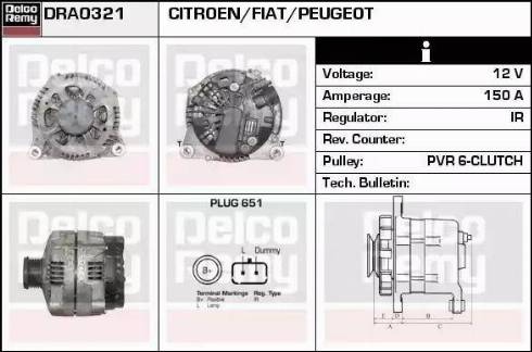 Remy DRA0321 - Генератор autocars.com.ua