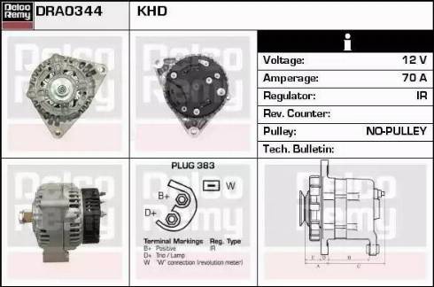 Remy DRA0344 - Генератор autocars.com.ua