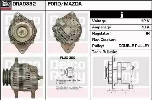 Remy DRA0382 - Генератор autocars.com.ua