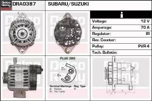 Remy DRA0387 - Генератор autocars.com.ua