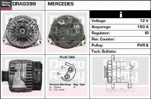 Remy DRA0399 - Генератор autocars.com.ua