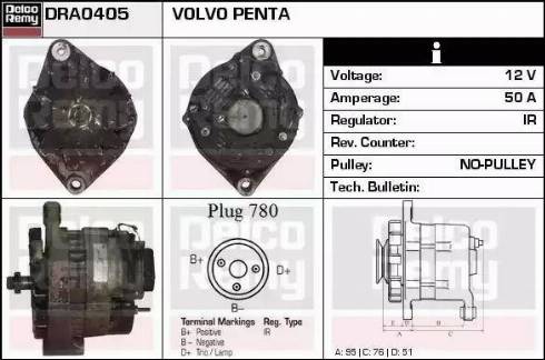 Remy DRA0405 - Генератор autocars.com.ua