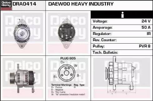 Remy DRA0414 - Генератор autocars.com.ua