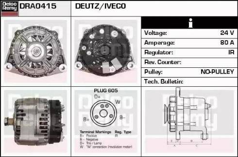 Remy DRA0415 - Генератор autocars.com.ua