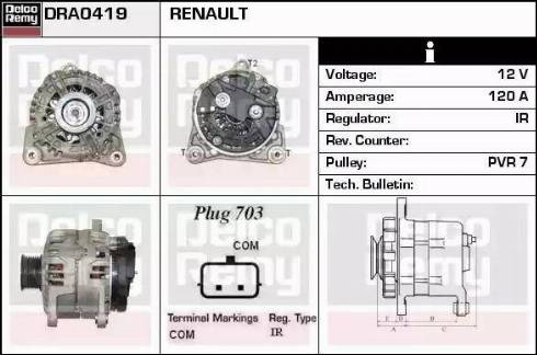 Remy DRA0419 - Генератор autocars.com.ua