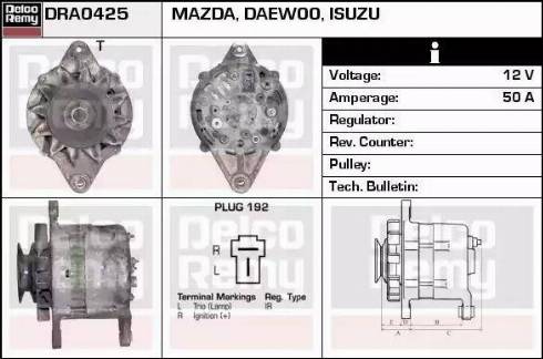 Remy DRA0425 - Генератор avtokuzovplus.com.ua