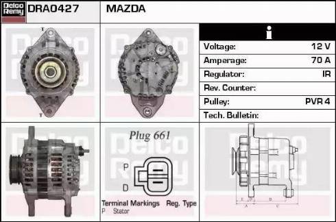 Remy DRA0427 - Генератор autocars.com.ua