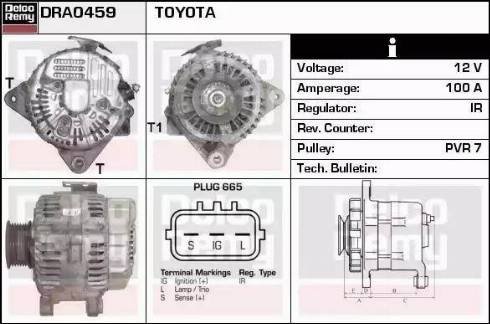 Remy DRA0459 - Генератор autocars.com.ua