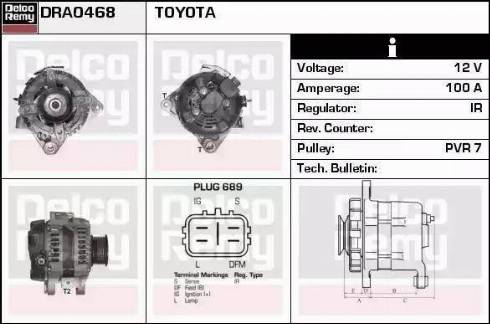 Remy DRA0468 - Генератор autocars.com.ua