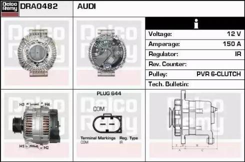 Remy DRA0482 - Генератор autocars.com.ua