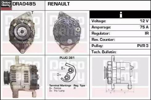 Remy DRA0485 - Генератор autocars.com.ua