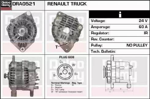 Remy DRA0521 - Генератор avtokuzovplus.com.ua