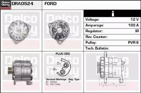 Remy DRA0524 - Генератор autocars.com.ua