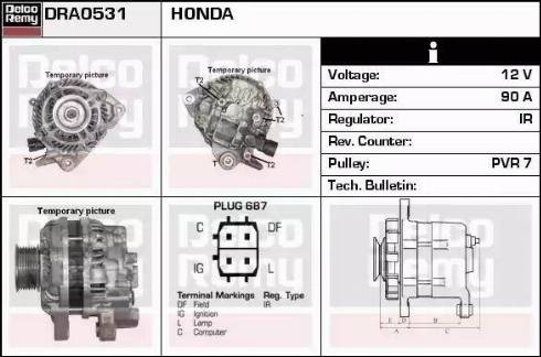 Remy DRA0531 - Генератор autocars.com.ua