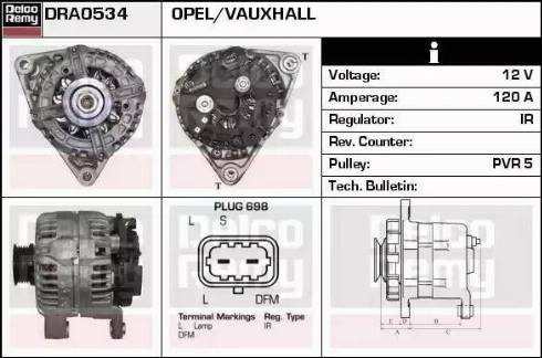 Remy DRA0534 - Генератор autocars.com.ua