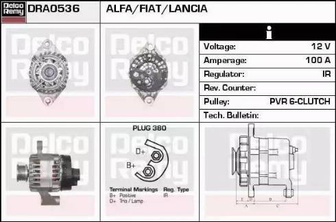 Remy DRA0536 - Генератор autocars.com.ua