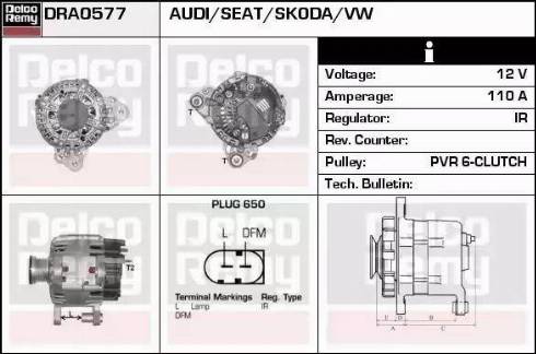 Remy DRA0577 - Генератор autocars.com.ua