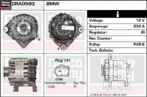 Remy DRA0593 - Генератор autocars.com.ua