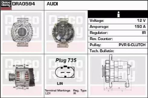 Remy DRA0594 - Генератор autocars.com.ua