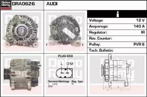 Remy DRA0626 - Генератор autocars.com.ua