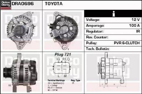 Remy DRA0696 - Генератор autocars.com.ua