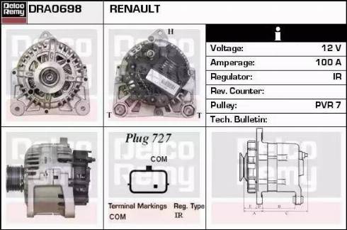 Remy DRA0698 - Генератор autocars.com.ua