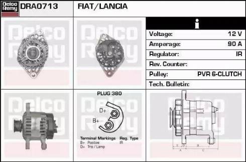 Remy DRA0713 - Генератор autocars.com.ua