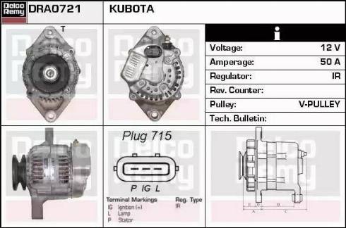 Remy DRA0721 - Генератор autocars.com.ua