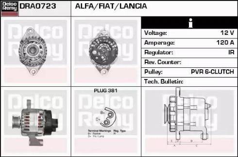 Remy DRA0723 - Генератор autocars.com.ua