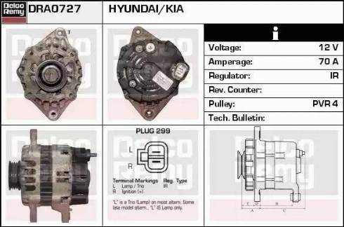 Remy DRA0727 - Генератор autocars.com.ua