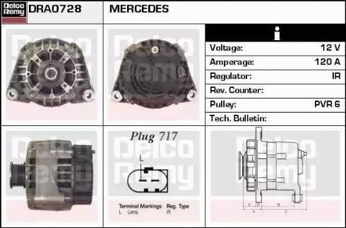 Remy DRA0728 - Генератор autocars.com.ua