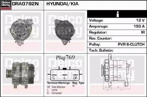 Remy DRA0792N - Генератор autocars.com.ua