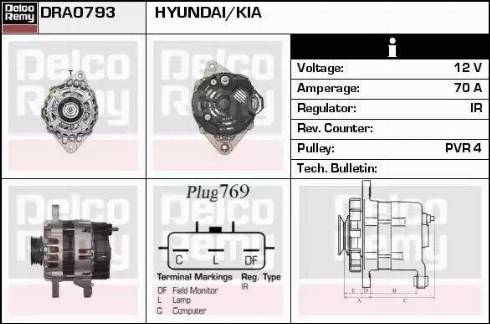 Remy DRA0793 - Генератор autocars.com.ua