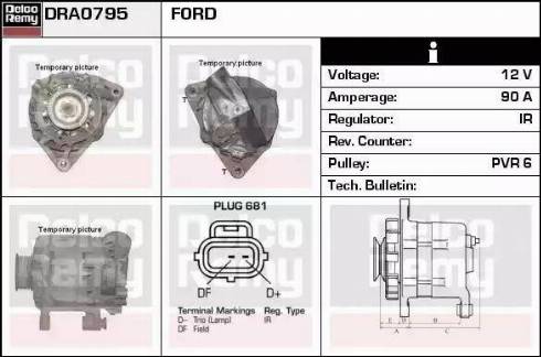 Remy DRA0795 - Генератор autocars.com.ua