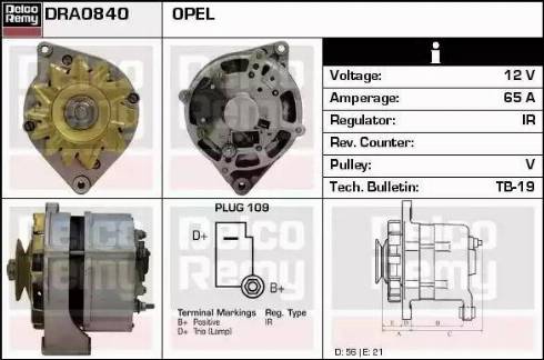 Remy DRA0840 - Генератор autocars.com.ua