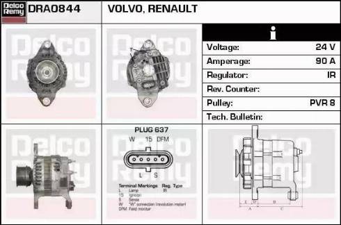 Remy DRA0844 - Генератор autocars.com.ua