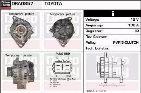 Remy DRA0857 - Генератор autocars.com.ua