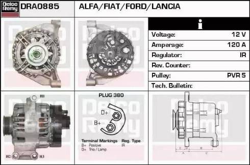 Remy DRA0885 - Генератор autocars.com.ua