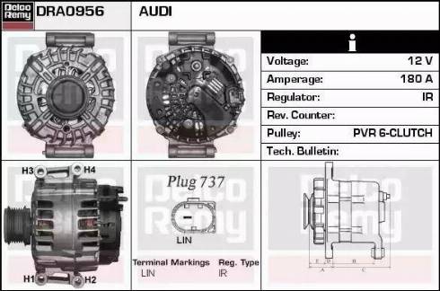 Remy DRA0956 - Генератор autocars.com.ua